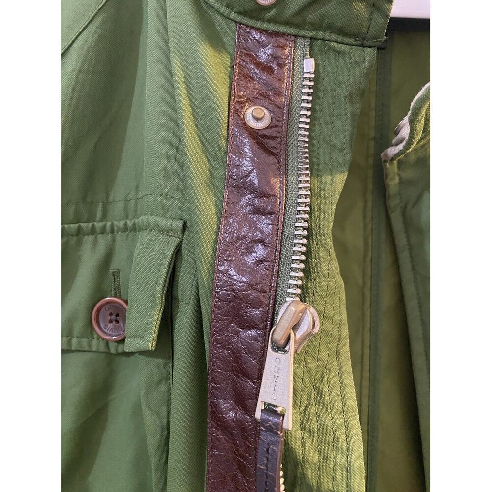 Orvis Jacket Lady Large Barn Chore Hood Green Zip-Up Utility Raincoat Pockets XL - Picture 16 of 16